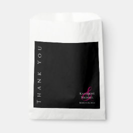 Moderne Schwarz-Weiß-Hochzeit Danke Geschenktütchen
