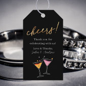 Moderne Schwarz & Weiß Hochzeit Danke Sticker