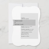 Moderne Schwarz-Weiß-Hochzeit Einladung (Vorderseite)