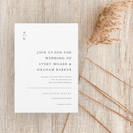 Moderne Schwarz-Weiß-Hochzeit Einladung