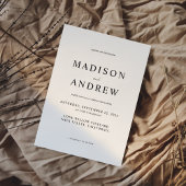 Moderne Schwarz-Weiß-Hochzeit Einladung