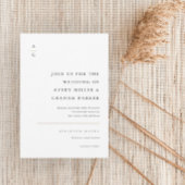 Moderne Schwarz-Weiß-Hochzeit Einladung