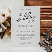 Moderne Schwarz-Weiß-Hochzeit Einladung