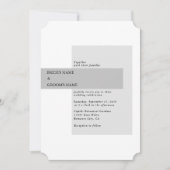 Moderne Schwarz-Weiß-Hochzeit Einladung (Vorderseite)