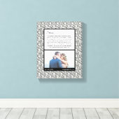 Moderne Schwarz-Weiß-Hochzeit-Foto Leinwanddruck (Insitu (Holzboden))