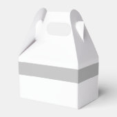 Moderne Schwarz-Weiß-Hochzeit Geschenkschachtel (Rückseite)