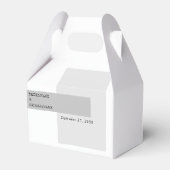 Moderne Schwarz-Weiß-Hochzeit Geschenkschachtel (Vorderseite)