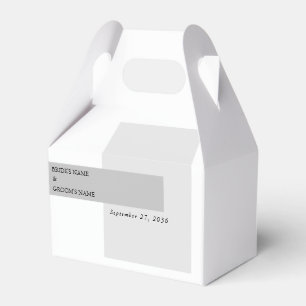 Moderne Schwarz-Weiß-Hochzeit Geschenkschachtel