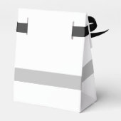 Moderne Schwarz-Weiß-Hochzeit Geschenkschachtel (Rückseite)