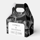 Moderne Schwarz-Weiß-Hochzeit Geschenkschachtel (Vorderseite)