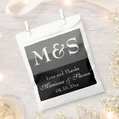 Moderne Schwarz-Weiß-Hochzeit Geschenktütchen (Ausgeschnitten)