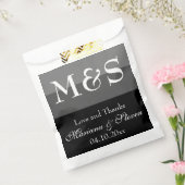 Moderne Schwarz-Weiß-Hochzeit Geschenktütchen (Versiegelt)
