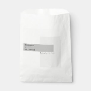 Moderne Schwarz-Weiß-Hochzeit Geschenktütchen