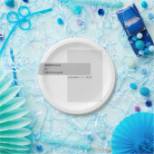 Moderne Schwarz-Weiß-Hochzeit Pappteller (Party)