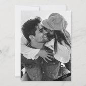 Moderne Schwarz-Weiß-Hochzeit rettet das Datum Einladung (Rückseite)