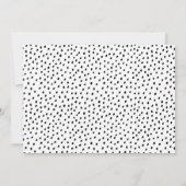 Moderne Schwarz-Weiß-Hochzeit rettet das Datum Save The Date (Rückseite)