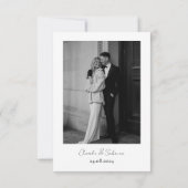 Moderne Schwarz-Weiß-Hochzeit rettet das Datum Save The Date (Rückseite)