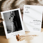 Moderne Schwarz-Weiß-Hochzeit rettet das Datum Save The Date