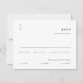 Moderne Schwarz-Weiß-Hochzeit RSVP Karte (Vorderseite)
