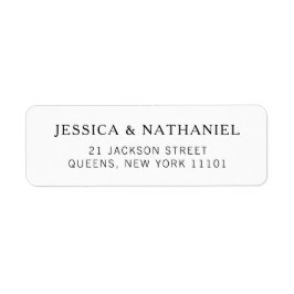 Moderne Schwarz-Weiß-Hochzeit-Rücksendeadresse