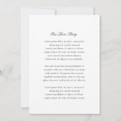 Moderne Schwarz-Weiß-Hochzeit Save The Date (Rückseite)