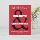 Moderne Schwarz-Weiß-Hochzeit Save The Date (Stehend Vorderseite)