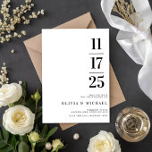 Moderne Schwarz-Weiß-Hochzeit Save The Date