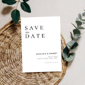 Moderne Schwarz-Weiß-Hochzeit Save The Date