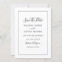 Moderne Schwarz-Weiß-Hochzeit