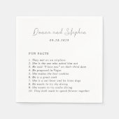 Moderne Schwarz-Weiß-Hochzeit Serviette (Vorderseite)