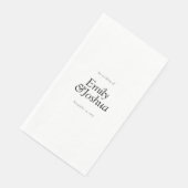 Moderne Schwarz-Weiß-Hochzeit Serviette (Ecke)