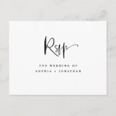 Moderne Schwarz-Weiß-Hochzeit | UAWG zur Wahl Postkarte (Vorderseite)