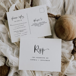 Moderne Schwarz-Weiß-Hochzeit   UAWG zur Wahl Postkarte