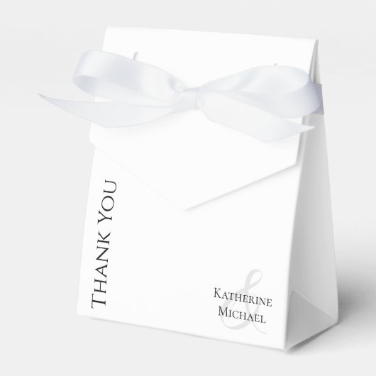 Moderne Schwarz-Weiß-Hochzeit Vielen Dank Geschenkschachtel (Vorderseite)