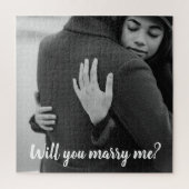 Moderne Schwarz-Weiß-Hochzeiten niedlich Puzzle (Vertikal)