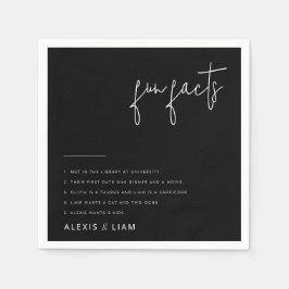 Moderne Schwarz-Weiß-Hochzeiten von Napkins Serviette