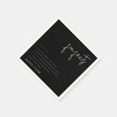 Moderne Schwarz-Weiß-Hochzeiten von Napkins Serviette (Ecke)