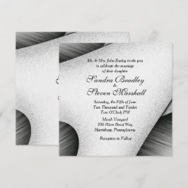 Moderne Schwarz-Weiß-Hochzeitseinladung Einladung