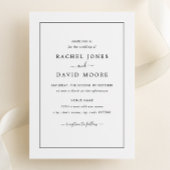 Moderne Schwarz-Weiß-Hochzeitseinladung Einladung