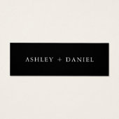 Moderne Schwarz-Weiß-Hochzeitskarte (Rückseite)