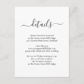 Moderne Schwarz-Weiß-Hochzeitskarte Begleitkarte (Vorderseite)