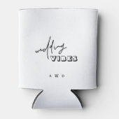 Moderne Schwarz-Weiß-Hochzeitsrüben können kühlen Dosenkühler (Vorderseite)