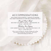 Moderne Schwarz-Weiß-Hochzeitsunterkünfte Begleitkarte