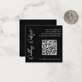 Moderne Schwarz-Weiß-Hochzeitswebsite Mitteilungskarte (Vorderseite/Rückseite Beispiel)
