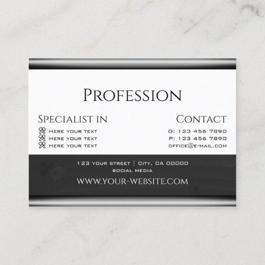 Moderne Schwarz-Weiß-Holzkörbe Holzplatten Visitenkarte (Rückseite)