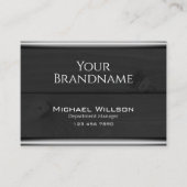 Moderne Schwarz-Weiß-Holzkörbe Holzplatten Visitenkarte (Vorderseite)