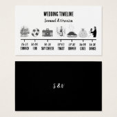 Moderne Schwarz-Weiß-Icon-Hochzeitkarte (Vorne & Hinten)