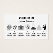 Moderne Schwarz-Weiß-Icon-Hochzeitkarte (Vorderseite)