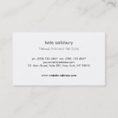 Moderne Schwarz-Weiß-IMITATE Silver-Sequin Monogra Visitenkarte (Rückseite)