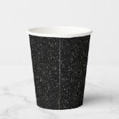 Moderne Schwarz-Weiß-Imitate Stone Textur Pappbecher (Rechts)